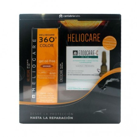 Comprar heliocare 360 gel oil free bronze spf 50 + endocare c oil free 7 ampollas