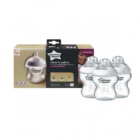 Comprar pack tommee tippee biberón anticólicos flujo lento 3x260 ml