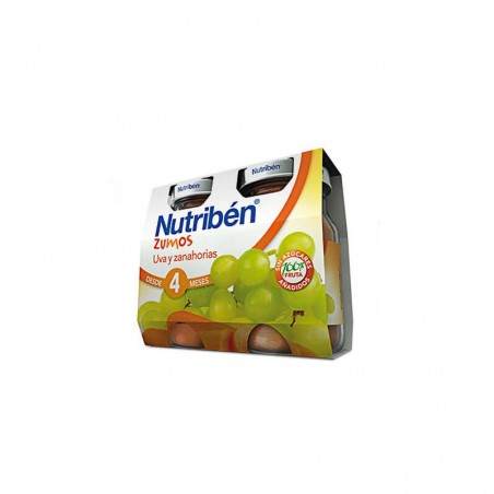 Comprar nutribén zumo uva y zanahorias 130 ml