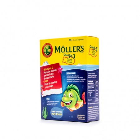 Comprar mollers omega-3 45 peces de gominola