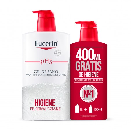 Comprar eucerin family pack gel de baño ph5 1000ml + 400ml gratis
