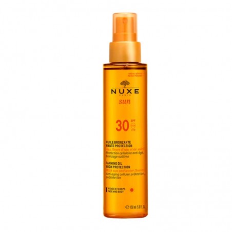 Comprar nuxe sun aceite bronceador cara y cuerpo spf 30 150ml