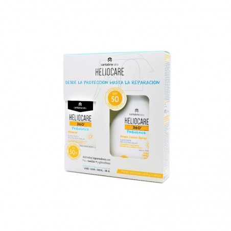 Comprar heliocare 360º pediatrics pack mineral spf 50+ 50 ml + atopic lotion spray spf 50 250 ml