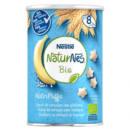 Comprar nestle naturnes bio nutripuffs snacks de cereales con plátano 35g