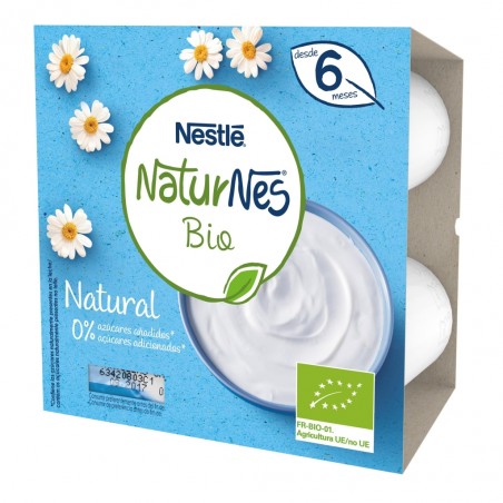 Comprar nestle naturnes bio postre lácteo natural 4 x 90g