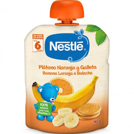 Comprar nestlé bolsita plátano, naranja y galleta 90g