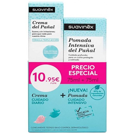 Comprar suavinex duplo crema pañal 75 ml + pomada intensiva 75 ml