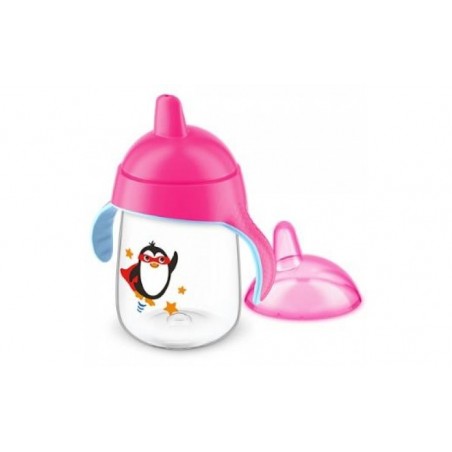 Comprar vaso pinguino boquilla dura rosa 340ml scf755/07.