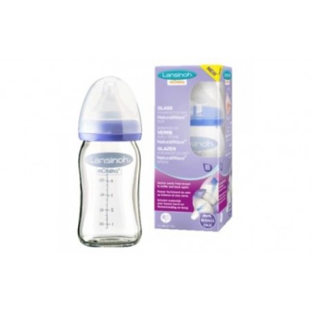 Comprar biberon de cristal con tetina naturalwave 160 ml