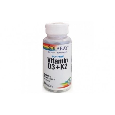 Comprar solaray vitamina d3 & k2 (mk7) 60 cápsulas vegetales