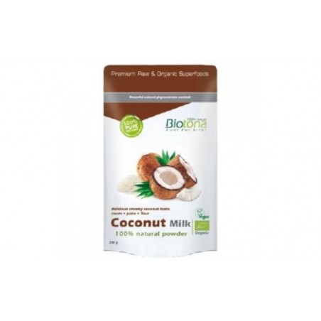 Comprar coconut milk powder leche de coco natual 200gr bio.