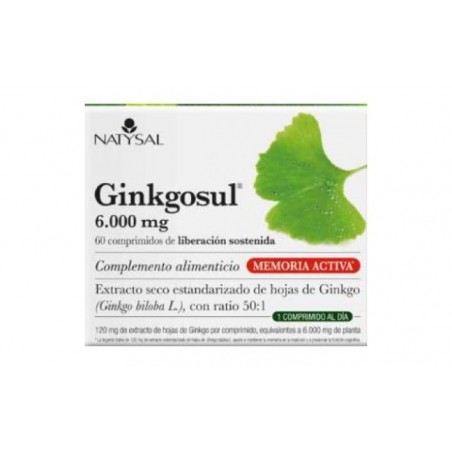 Comprar ginkgosul (trastornos circulatorios) 60comp. al mejor precio en Pharmazon, tu farmacia online Comprar ginkgosul (trastornos circulatorios) 60comp.