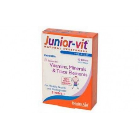 Comprar junior vit 30comp. health aid al mejor precio en Pharmazon, tu farmacia online Comprar junior vit 30comp. health aid