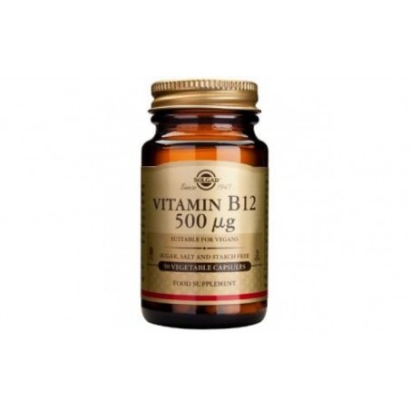 Comprar vitamina b12 (cianocobalamina) 500mcg 50cap.