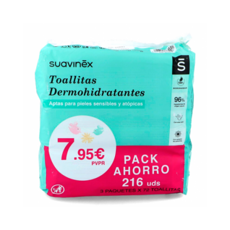 Comprar suavinex pack toallitas dermohidratantes 3 x 72 unidades