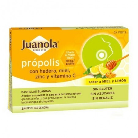 Comprar juanola propolis hiedra pastillas miel limon 24 pastillas