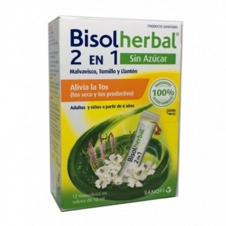 Comprar bisolherbal 2 en 1 sin azucar jarabe 120 ml-