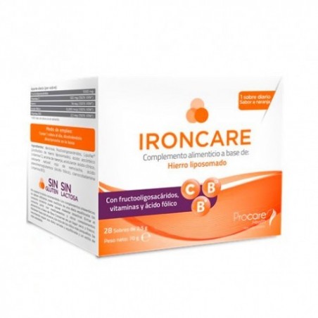 Comprar ironcare hierro liposomado 28x2.5g sobres