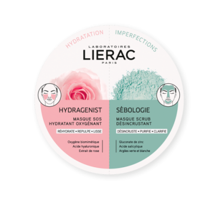 Comprar lierac duo mascarillas hydragenist & sébologie 2 x 6 ml