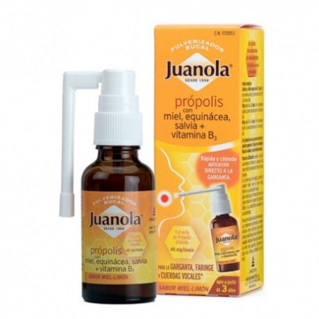 Comprar juanola pulverizador bucal própolis con miel, equinácea, salvia + vitamina b3 30ml