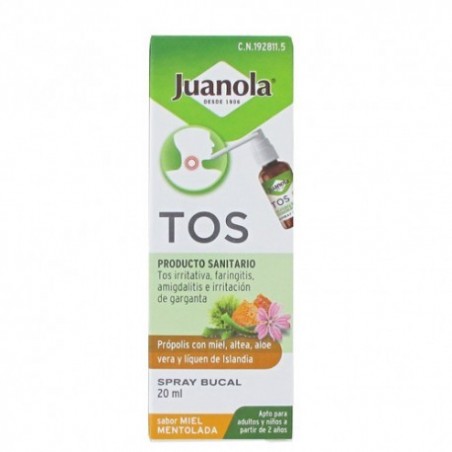 Comprar juanola tos spray bucal 20 ml sabor miel mentolada