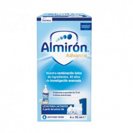 Leches - papillas: Almiron Advance 1 Minibiberones 4 x 70 ml