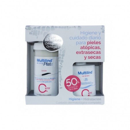 Comprar multilind pack gel baño 500 ml + microplata loción 500 ml