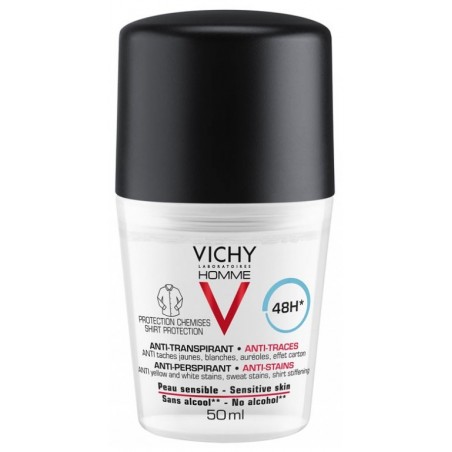 Comprar vichy homme desodorante 48 h anti-transpirante y anti-manchas 50 ml