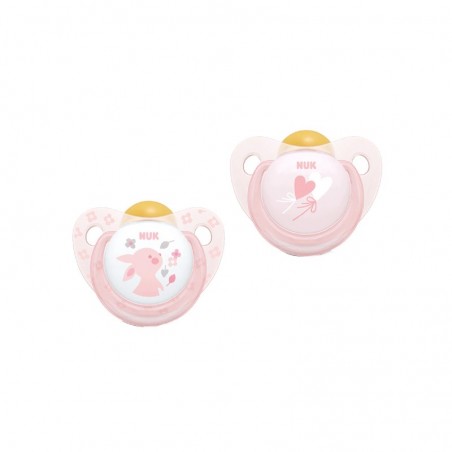 Comprar nuk baby rose & blue chupetes rosas látex 0-6 m 2 unidades