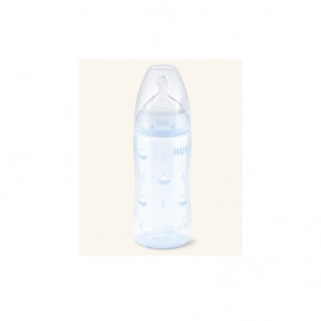 Comprar nuk baby rose & blue first choice+ biberón azul silicona 300 ml 0-6m