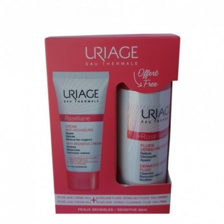 Comprar uriage roséliane pack crema antirrojeces 40 ml + fluido dermo-limpiador 100 ml