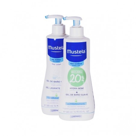 Comprar mustela gel de baño 500 ml + hydra bebé 500 ml