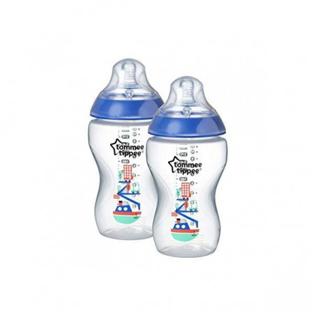 Comprar tommee tippee biberón azul barco flujo medio 340 ml