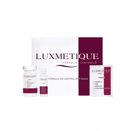 Comprar luxmetique fórmula control 3 15 cáps + 15 viales + 15 sobres