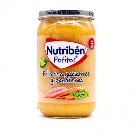 Comprar nutriben potitos pollo, guisantes y zanahorias 235 g