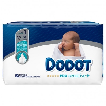 Comprar dodot pañal pro sensitive talla 1 2-5 kg 38 uds