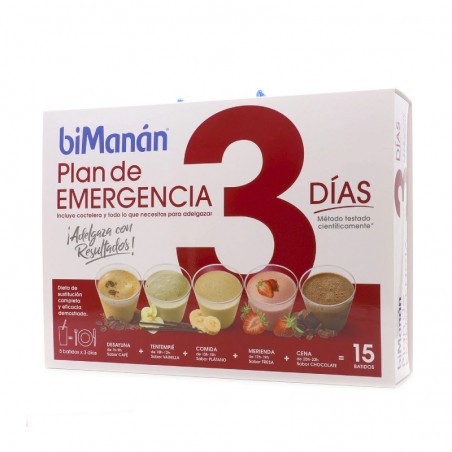 Comprar bimanán plan de emergencia 3 días 15 batidos