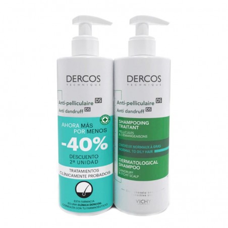 Comprar dercos duplo champú anticaspa grasa 2 x 390 ml