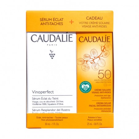 Comprar caudalie cofre sérum vinoperfect 30 ml + regalo crema solar facial spf 50 25 ml