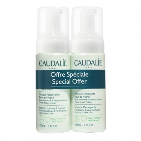 Comprar caudalie vinoclean duplo espuma limpiadora 2 x 150 ml