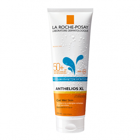 Comprar la roche-posay anthelios leche-gel wet skin spf50+ protector solar cuerpo piel sensible 250ml