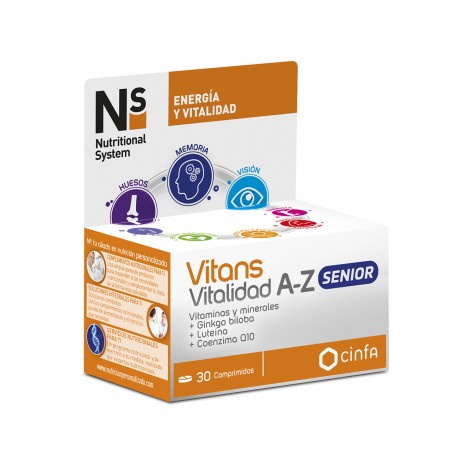 Comprar ns vitans vitalidad a-z senior 30 comp