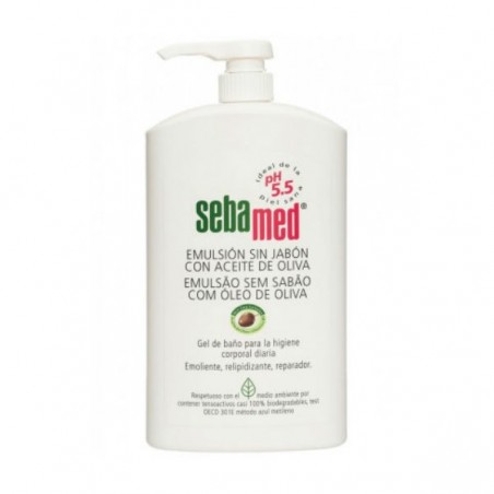 Comprar sebamed emulsión sin jabón con aceite de oliva 1 l al mejor precio en Pharmazon, tu farmacia online Comprar sebamed emulsión sin jabón con aceite de oliva 1 l