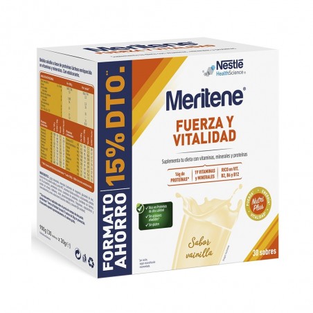 Comprar meritene fuerza y vitalidad vainilla 2 x 15 sobres