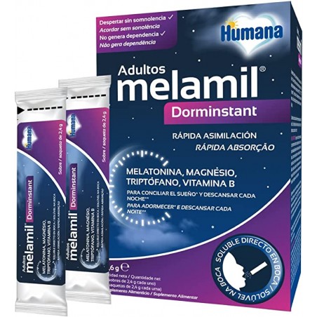 Comprar melamil dorminstant adultos 24 sobres solubles en boca