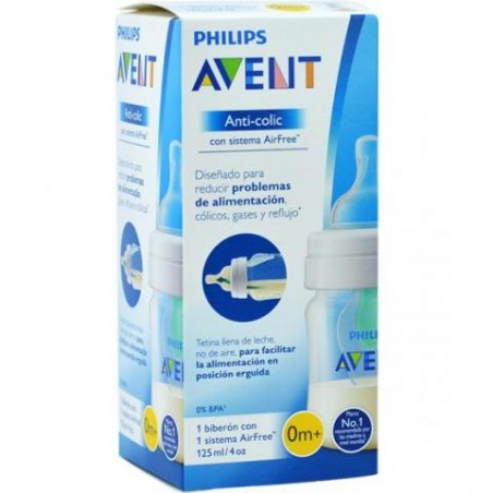 Comprar avent biberón anti-colic con airfree philips 125ml +0m