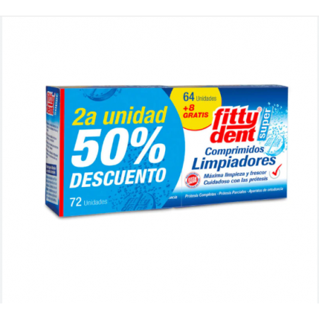 Comprar fittydent super comprimidos limpiadores 72 unds