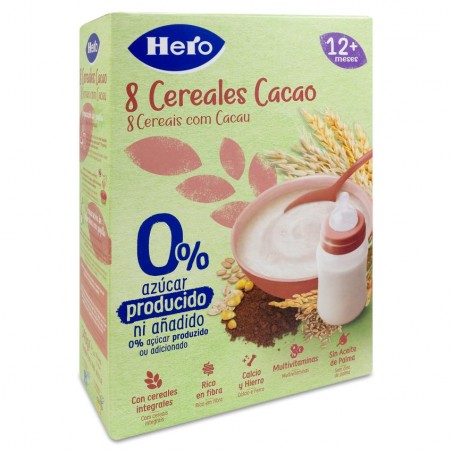 Comprar hero baby papilla 8 cereales cacao 340g
