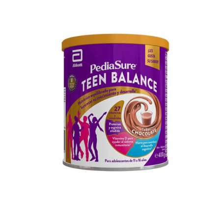 Comprar pediasure teen balance sabor chocolate 400g al mejor precio en Pharmazon, tu farmacia online Comprar pediasure teen balance sabor chocolate 400g