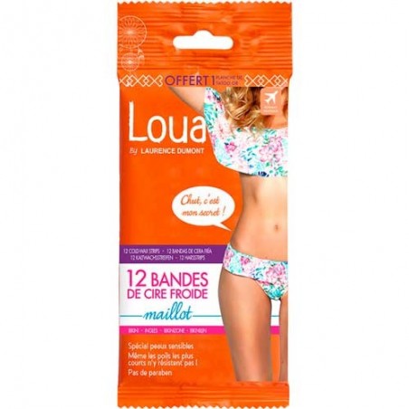 Comprar Loua 12 Cold Wax Strips Bikini al mejor precio en Pharmazon, tu farmacia online Comprar Loua 12 Cold Wax Strips Bikini